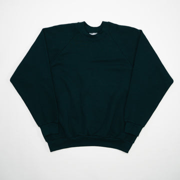 Vintage 90s Blank Forest Green Fruit of the Loom Crewneck (L) | Rebalance Vintage.