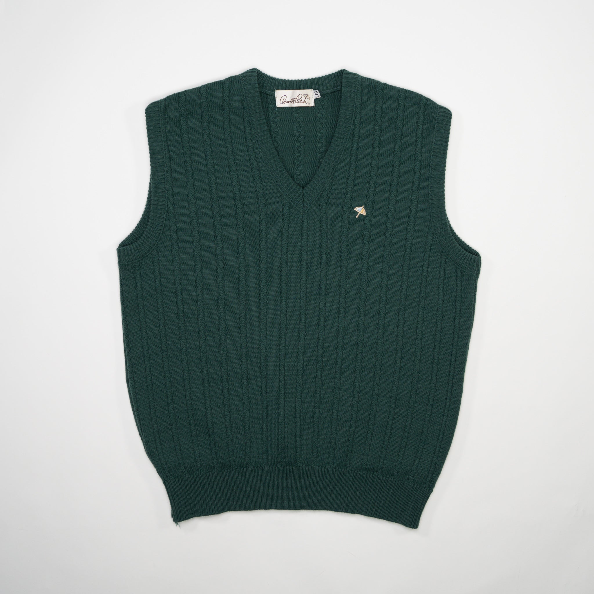 Vintage 80s Green Arnold Palmer Knit Sweater Vest (M)