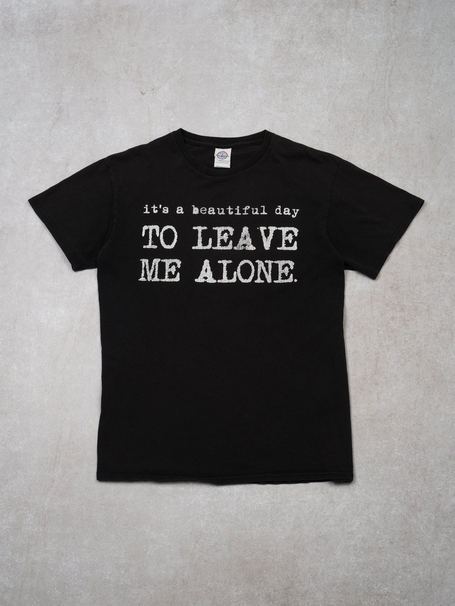 Vintage 90s Black It's a beautiful day' Tee (S)