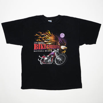 Vintage Black 11th Annual Biketober Fest Flaming Eagle Tee (L) | Rebalance Vintage.
