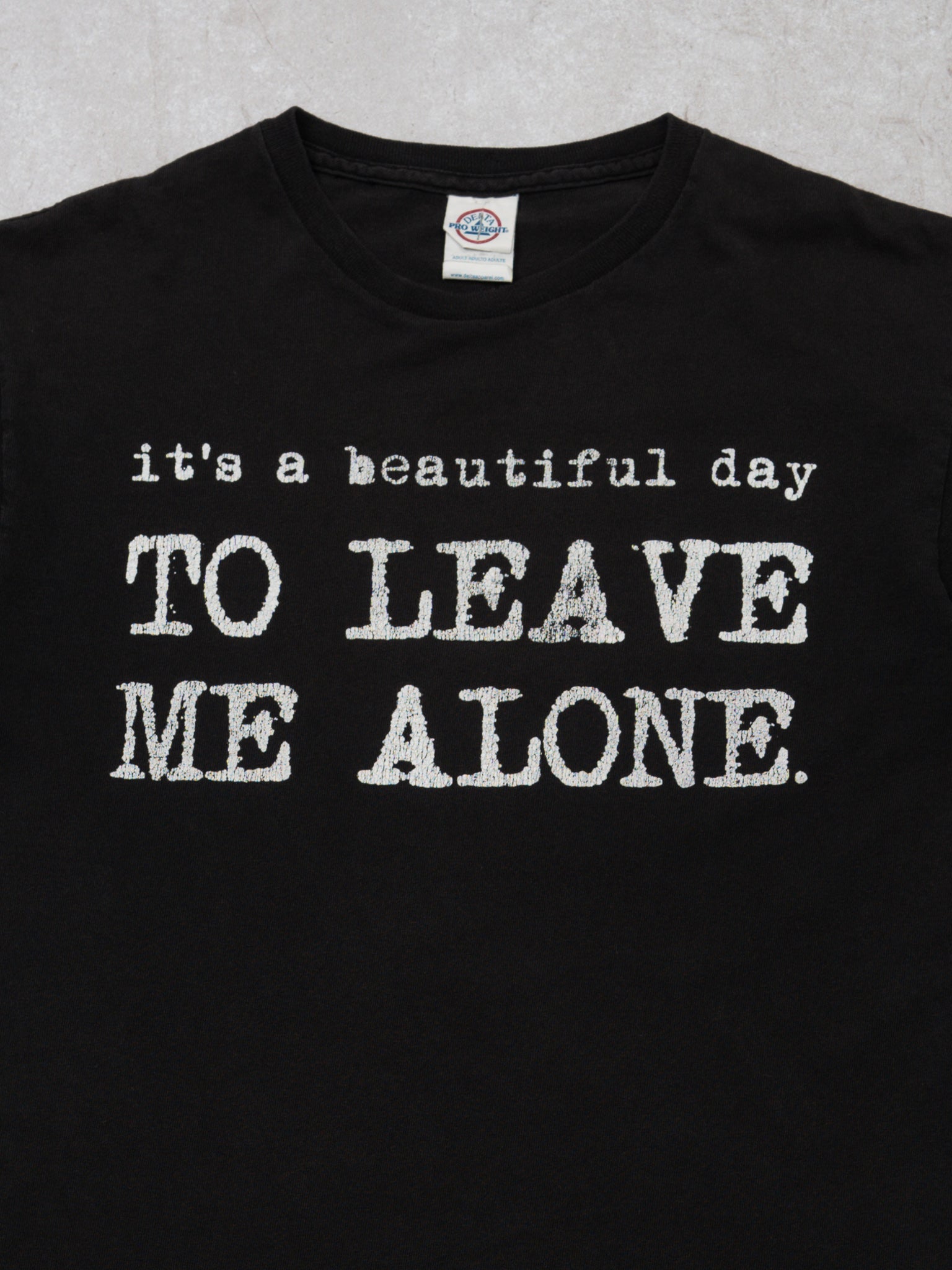 Vintage 90s Black It's a beautiful day' Tee (S)