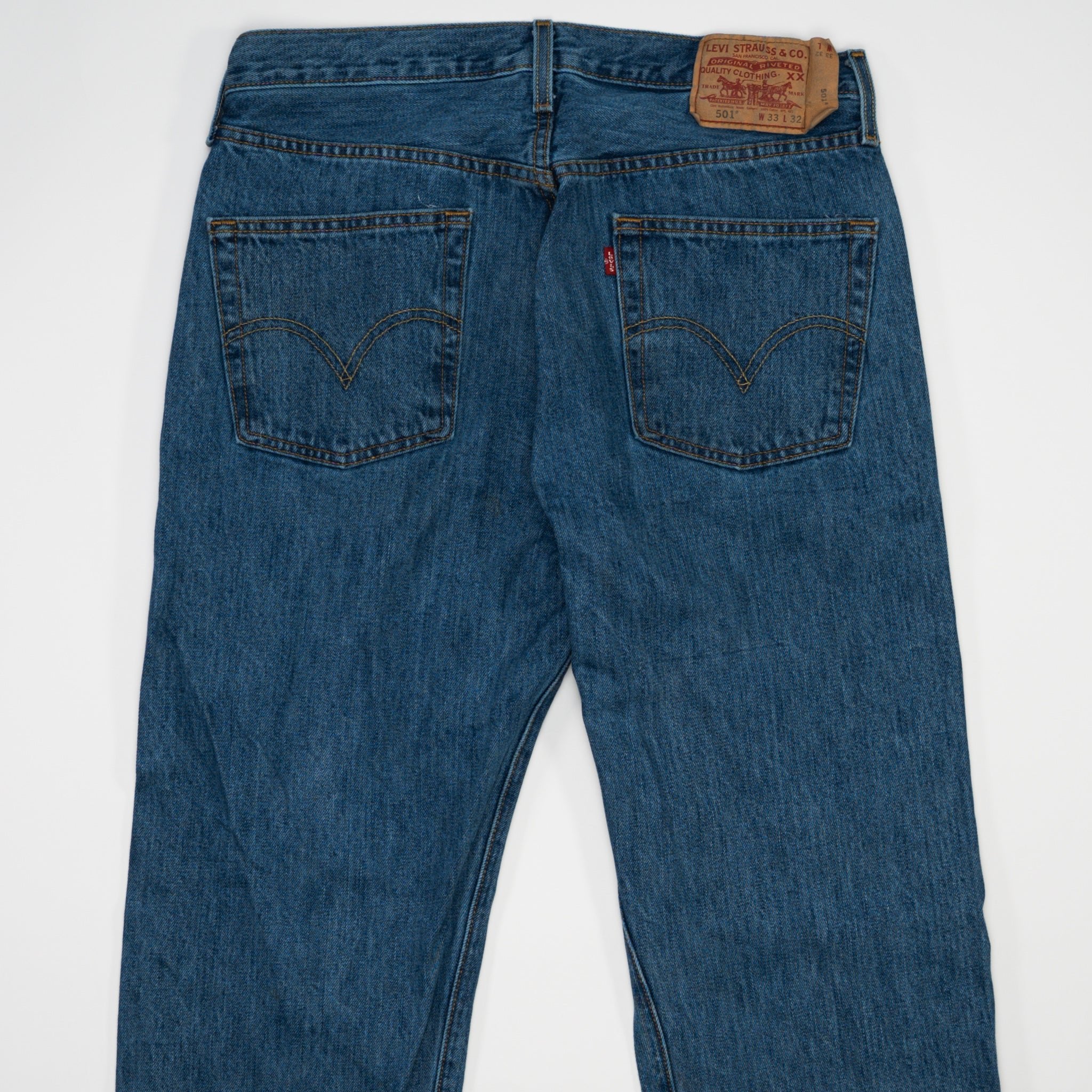 Vintage Dark Blue 501 Levi Jeans (33 x 32)