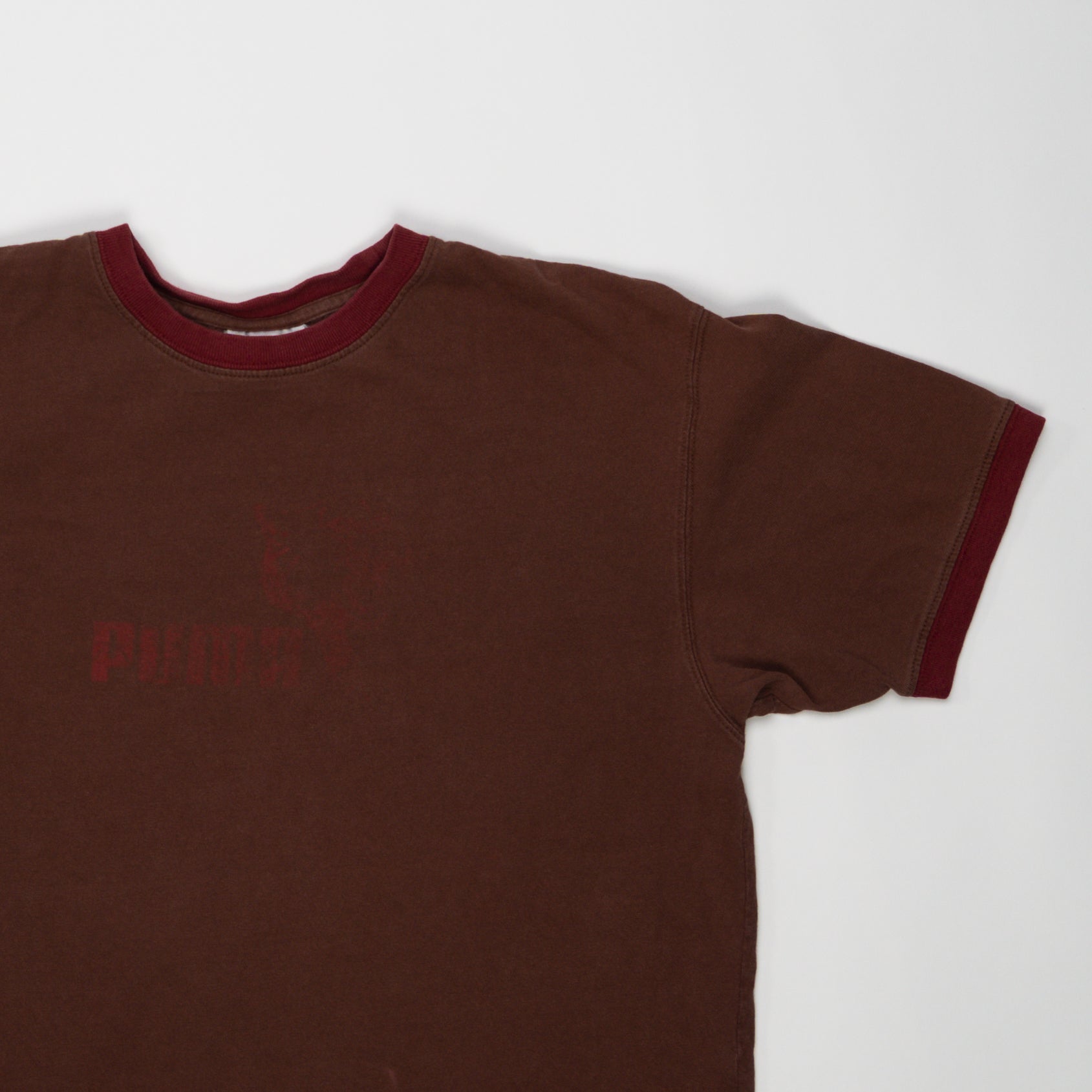 Vintage Brown Puma Ringer Tee (M) | Rebalance Vintage.