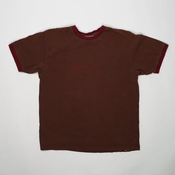 Vintage Brown Puma Ringer Tee (M) | Rebalance Vintage.