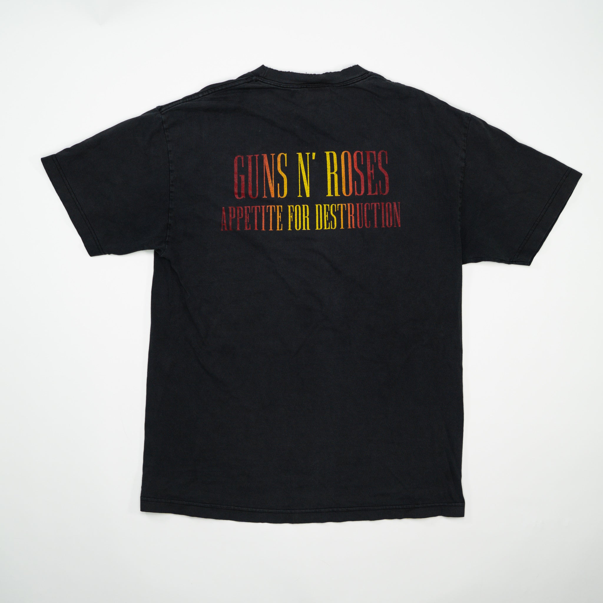 Vintage Washed Black Guns + Roses Appetite for Desctruction Tee(M)