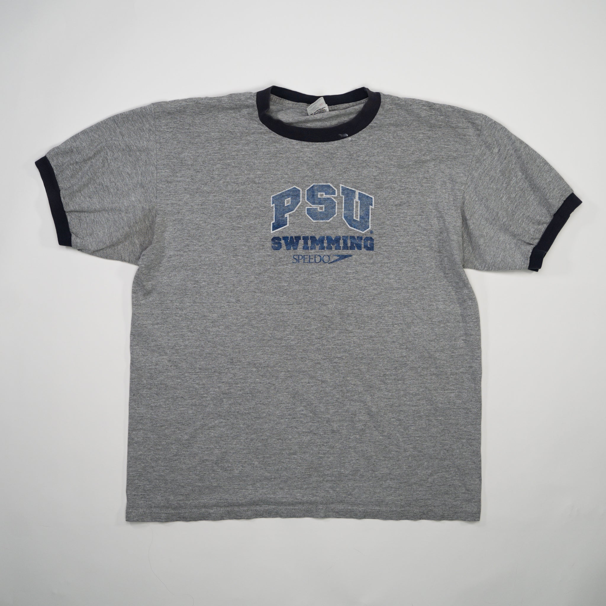 Vintage 90s PSU Swimming Ringer Tee (L)