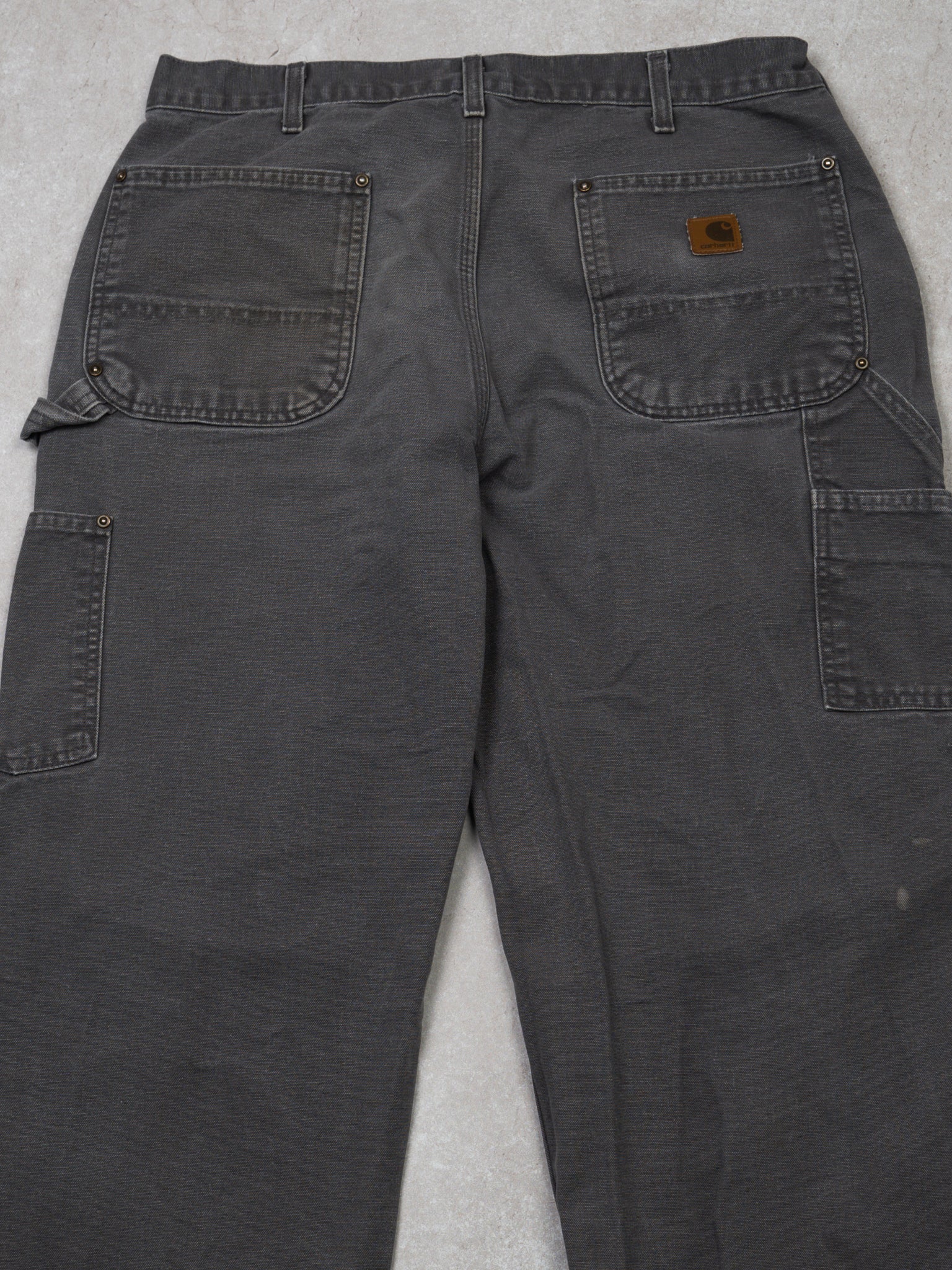 Vintage Grey Carhartt Double Knee Cargo Pants (34 x 31)
