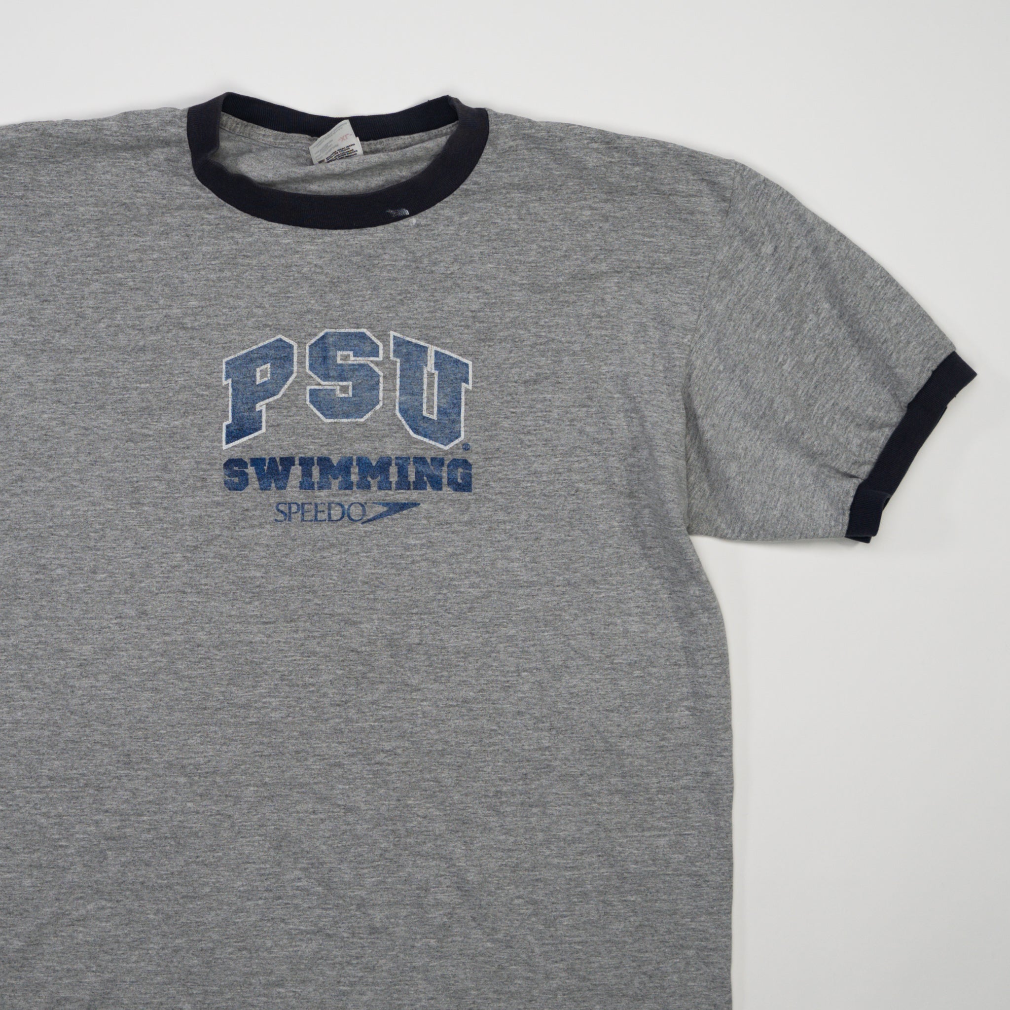 Vintage 90s PSU Swimming Ringer Tee (L)