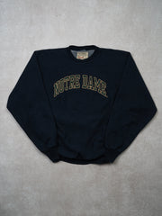 Vintage Navy Notre Dame Reverse Weave Crewneck (L)