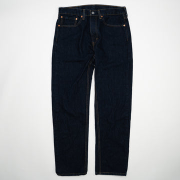 Vintage Dark Blue Stitched 505 Levi Jeans (34 x 32) | Rebalance Vintage.