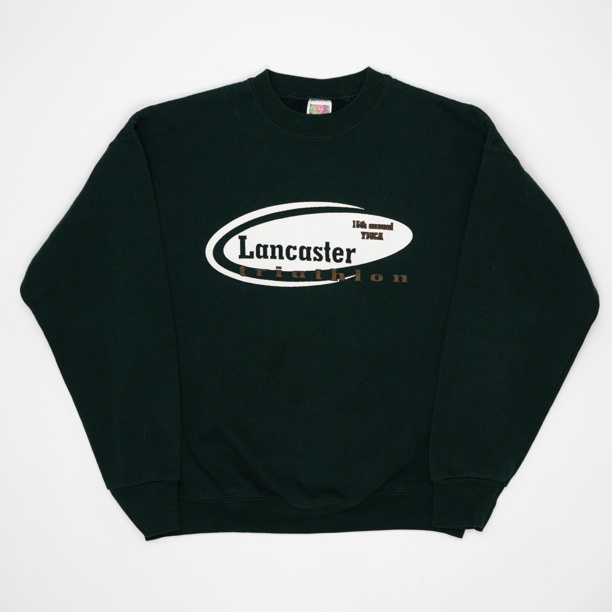 Vintage 90s Green Lancaster Triathlon Crewneck (M) | Rebalance Vintage.