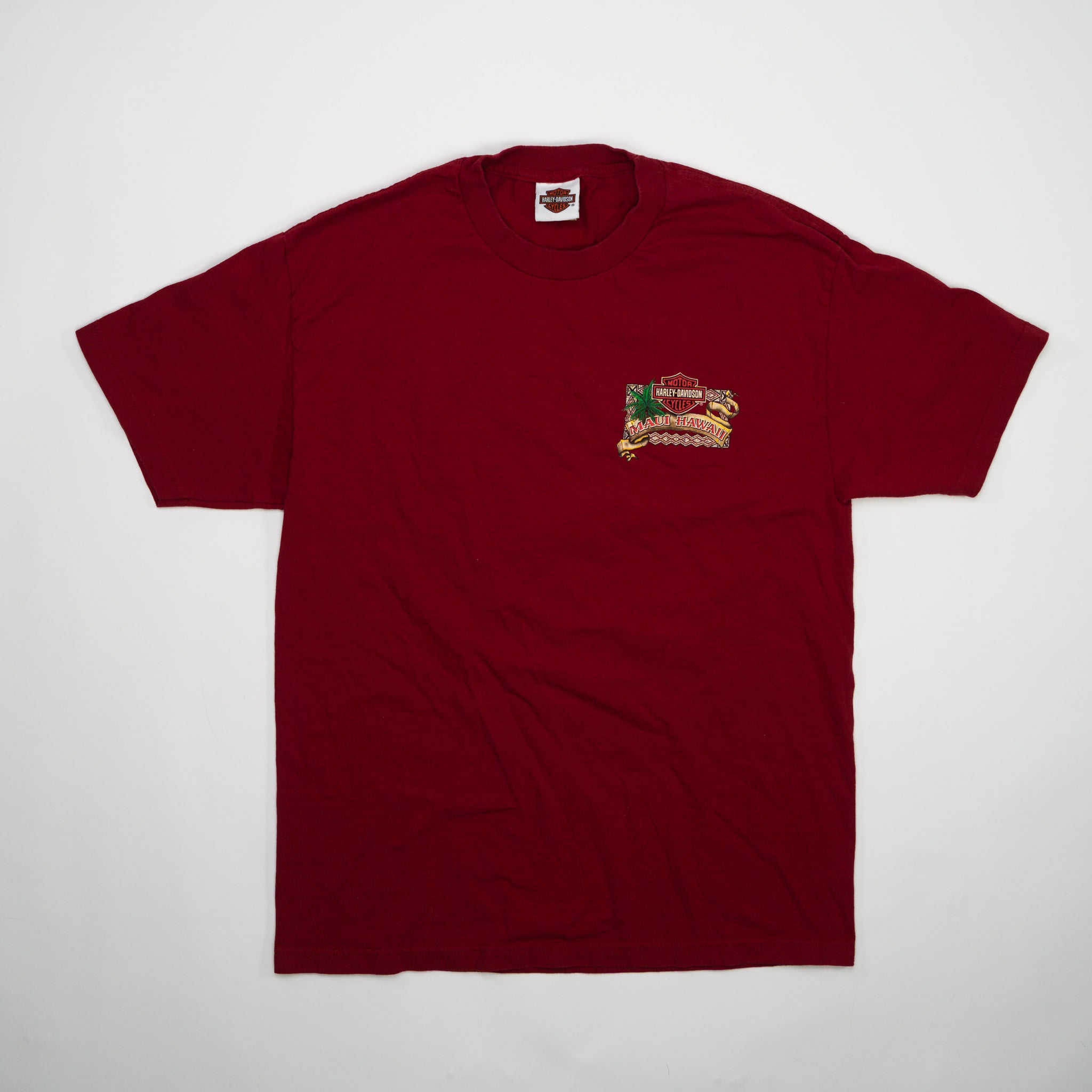 Vintage Red Harley Davidson Maui Hawaii Tee (M) | Rebalance Vintage.