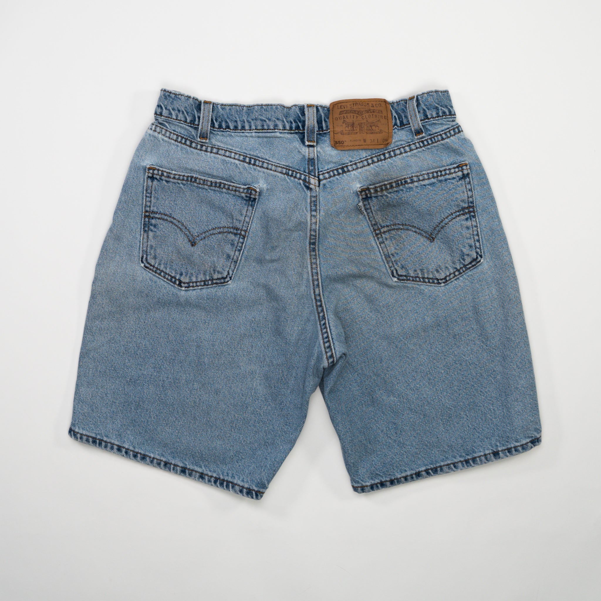 Vintage Light Blue 550 Levi Jean Shorts (34 x 9)