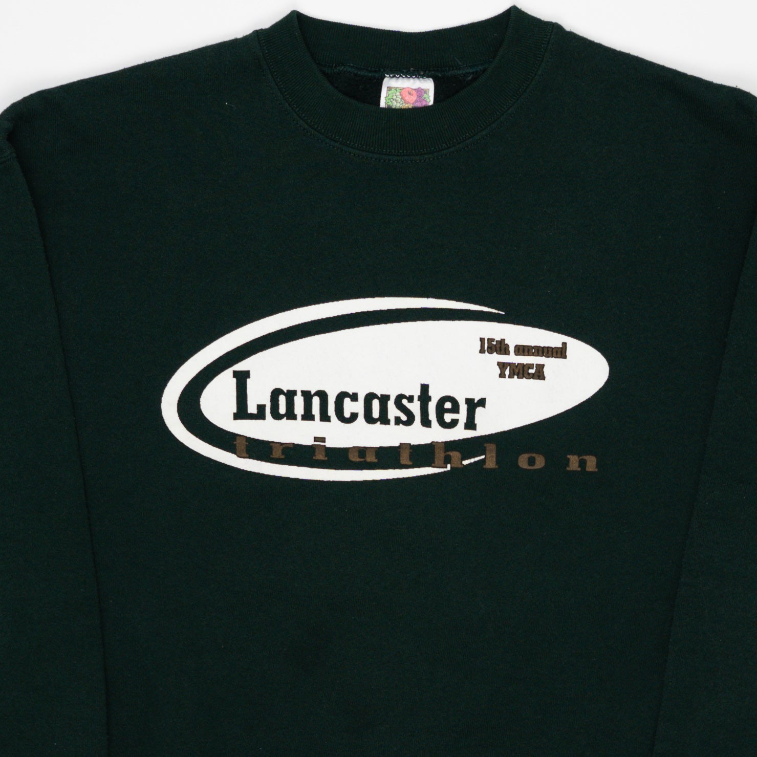Vintage 90s Green Lancaster Triathlon Crewneck (M) | Rebalance Vintage.