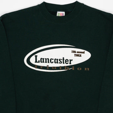 Vintage 90s Green Lancaster Triathlon Crewneck (M) | Rebalance Vintage.