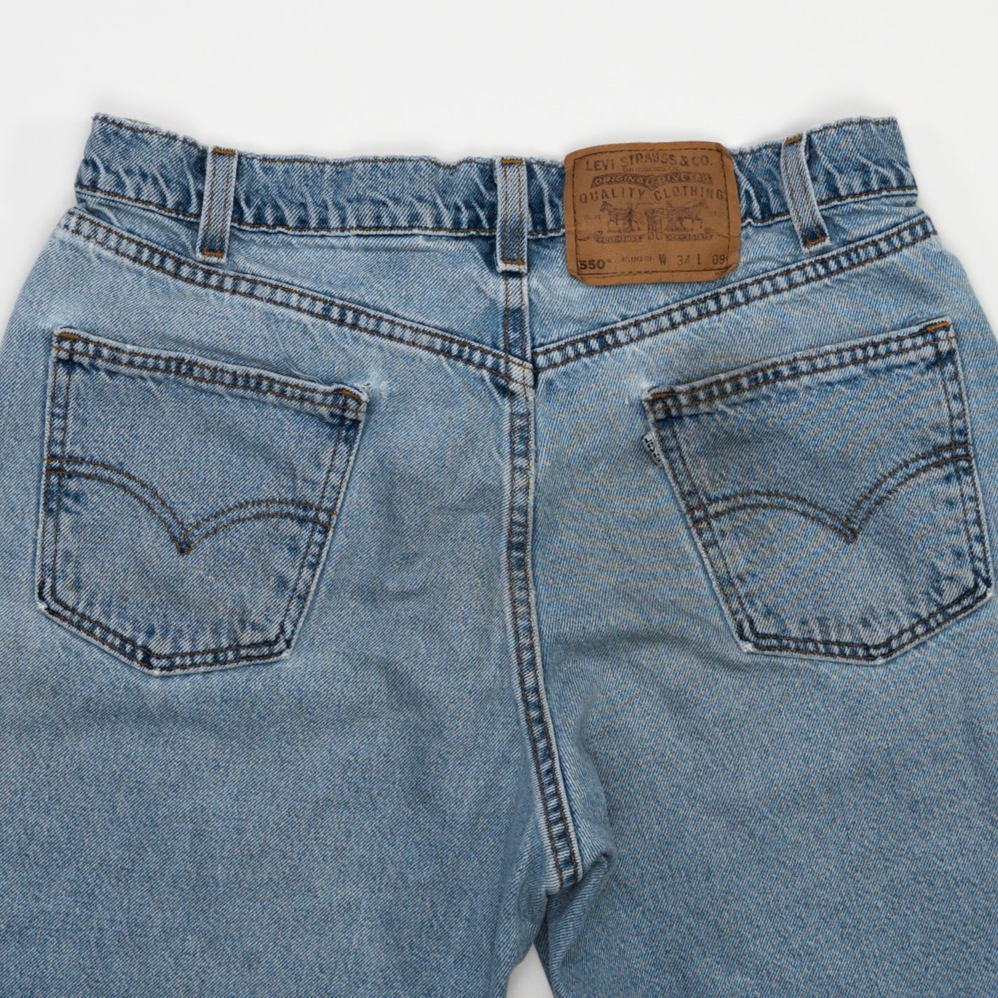 Vintage Light Blue 550 Levi Jean Shorts (34 x 9)