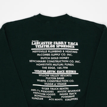 Vintage 90s Green Lancaster Triathlon Crewneck (M) | Rebalance Vintage.