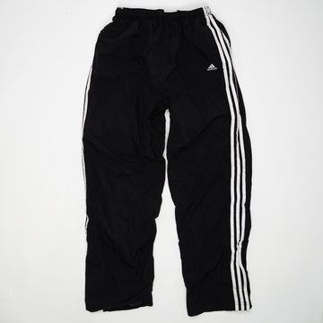 Vintage Black Adidas Striped Windbreaker Pants (L) | Rebalance Vintage.