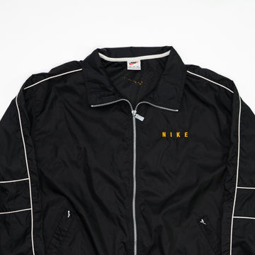Vintage Black + Orange Nike Spell Out Windbreaker (XL) | Rebalance Vintage.