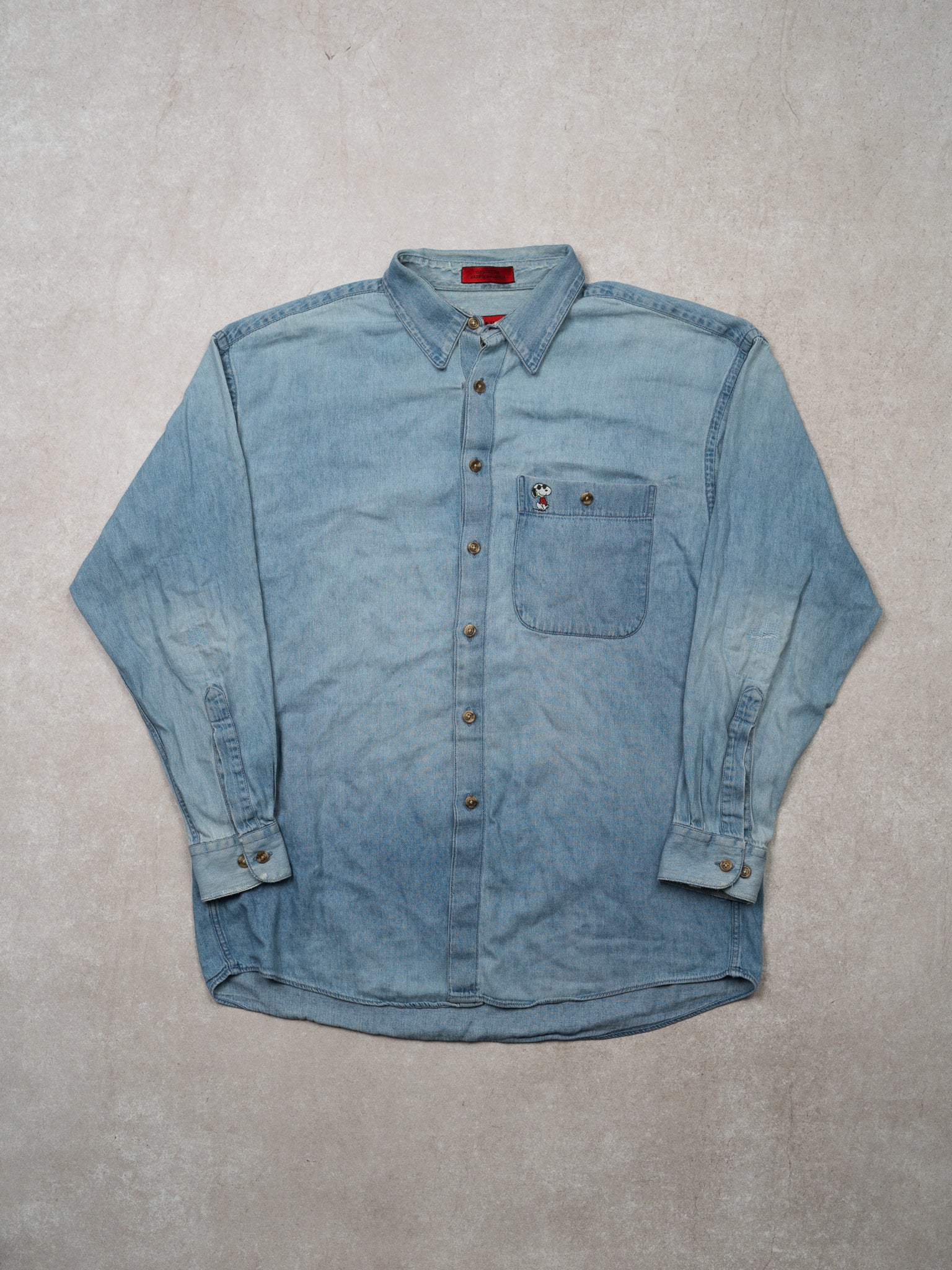 Vintage 90s Peanuts Snoopy Jean Button Up (L)