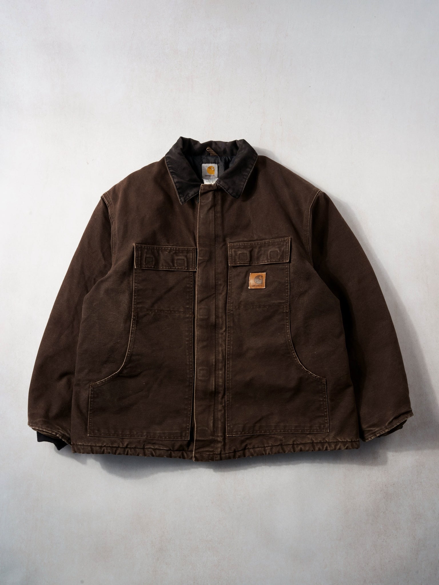 Vintage Rare 90s Washed Brown Carhartt Work Jacket (XL/XXL)