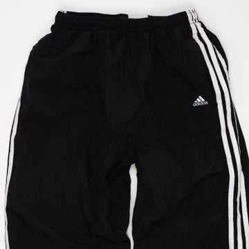 Vintage Black Adidas Striped Windbreaker Pants (L) | Rebalance Vintage.