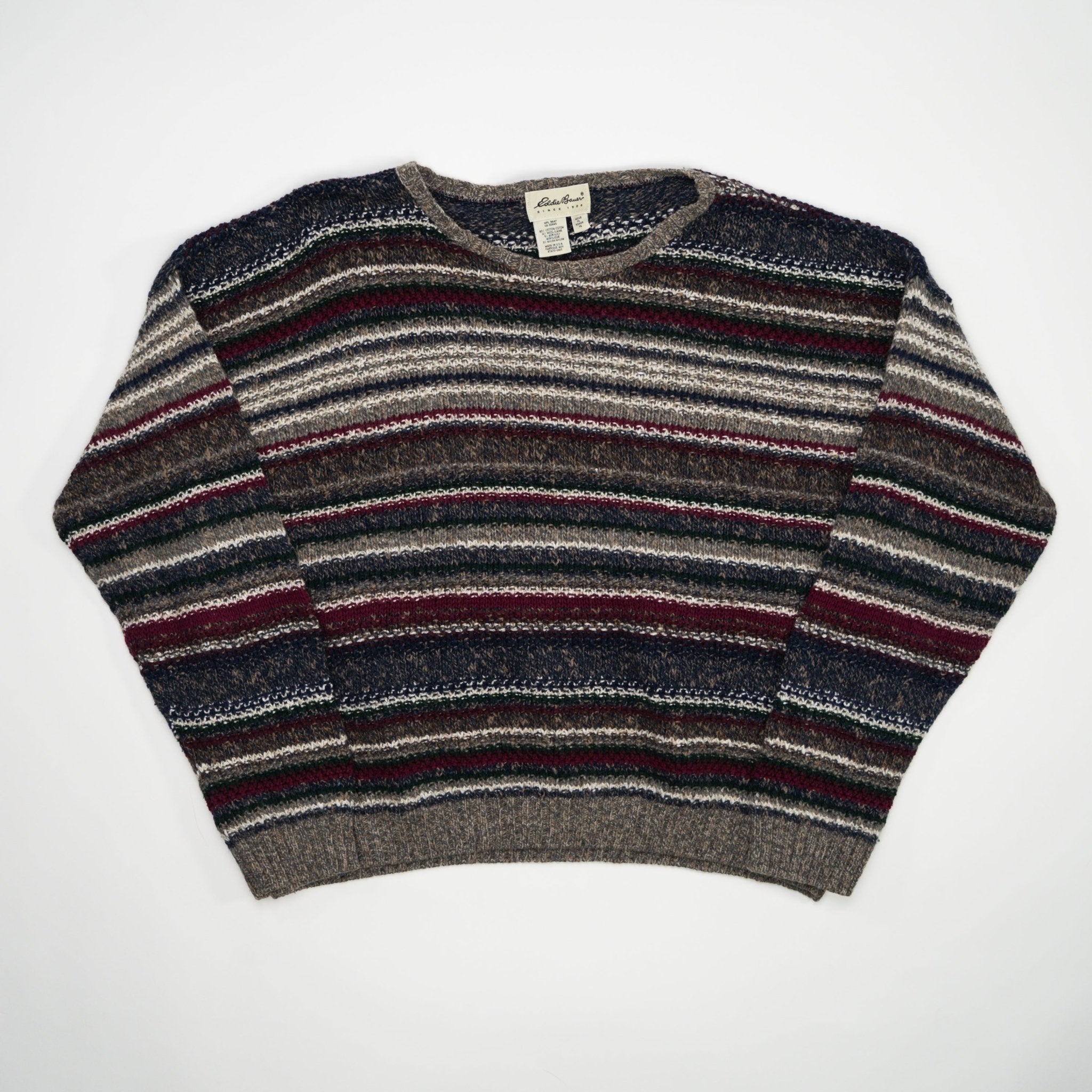 Vintage 90s Eddie Bauer Multicolored Wool Sweater (L) | Rebalance Vintage.