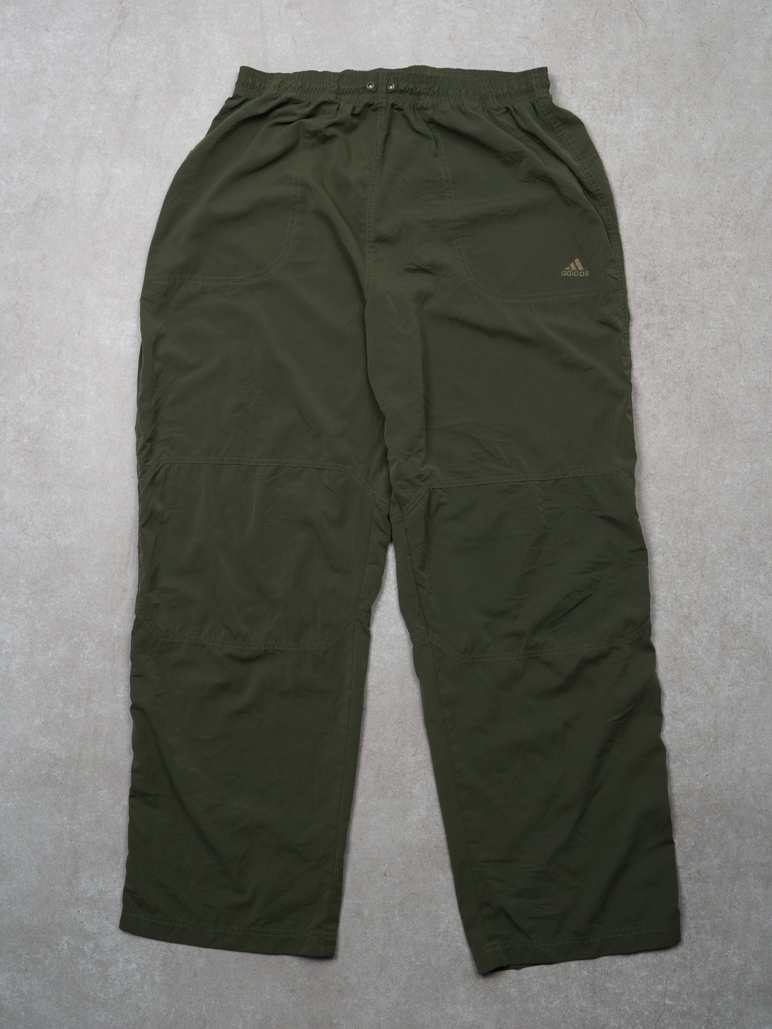 Vintage Moss Green Adidas Windbreaker Pants  (M/L)