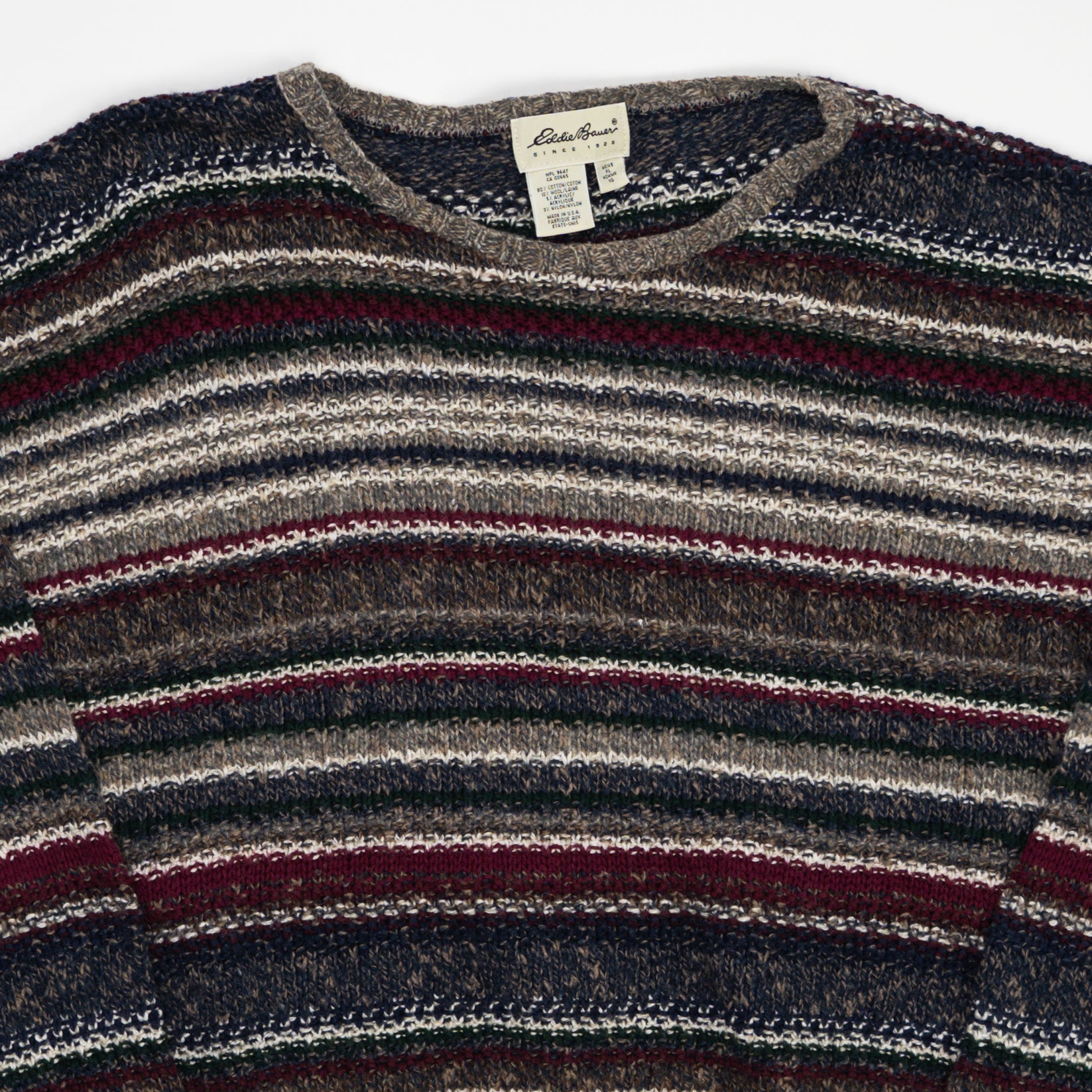 Vintage 90s Eddie Bauer Multicolored Wool Sweater (L) | Rebalance Vintage.