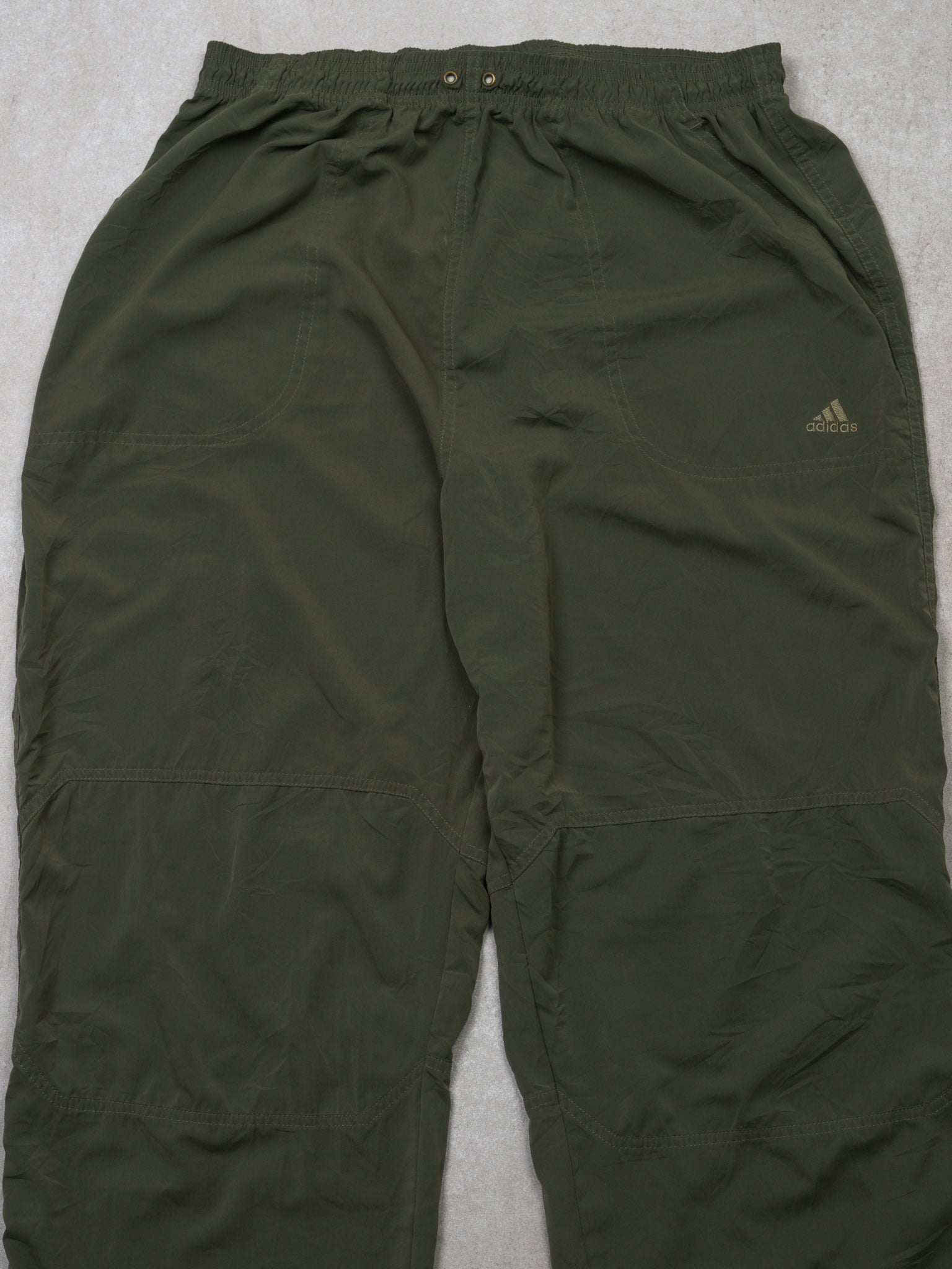 Vintage Moss Green Adidas Windbreaker Pants  (M/L)