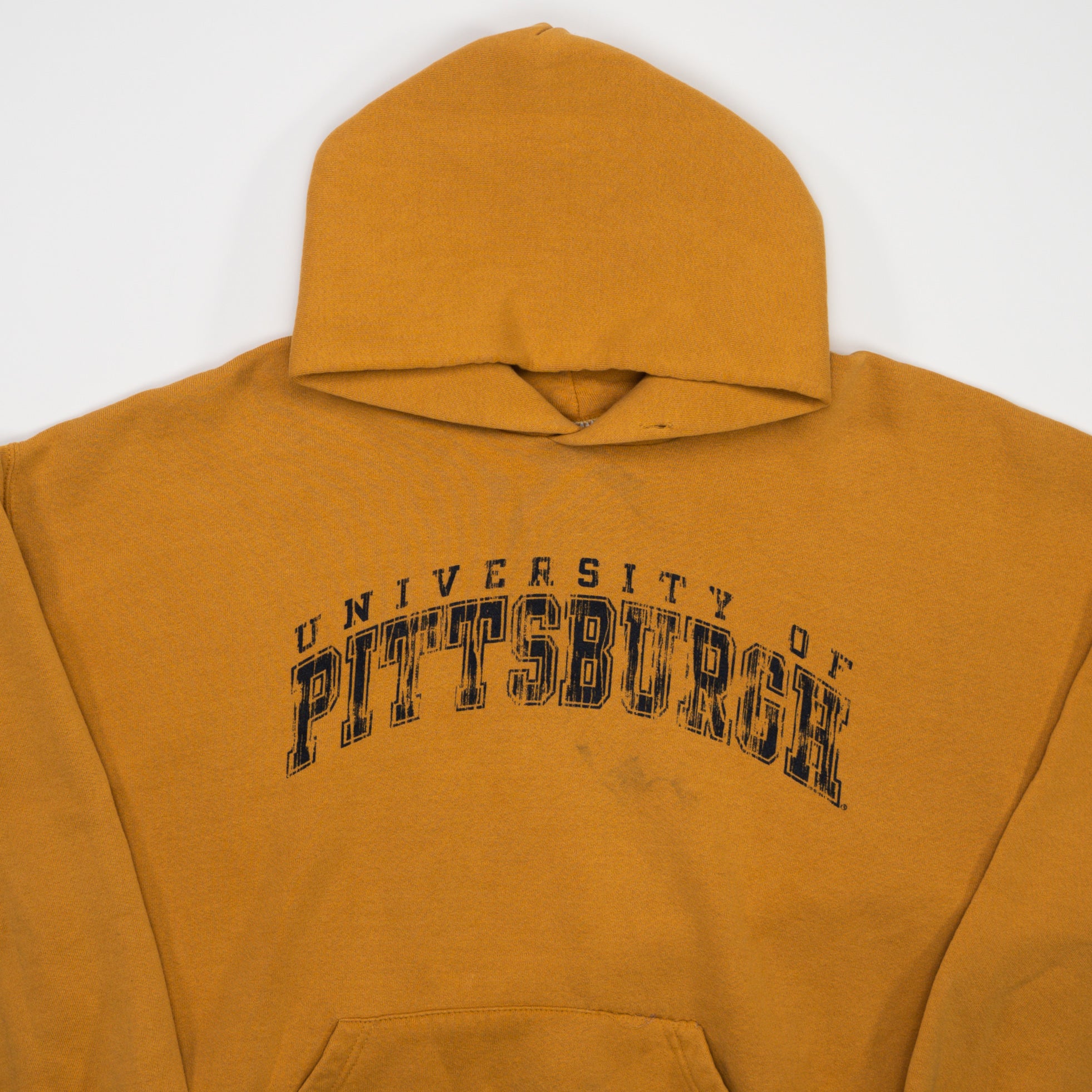 Vintage Yellow University of Pittsburgh x Rusell Athletics Hoodie (L)