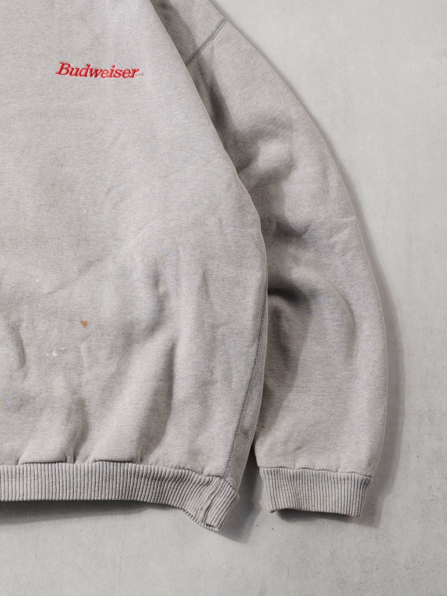 Vintage 90s Grey Budwiser Crewneck (XL)