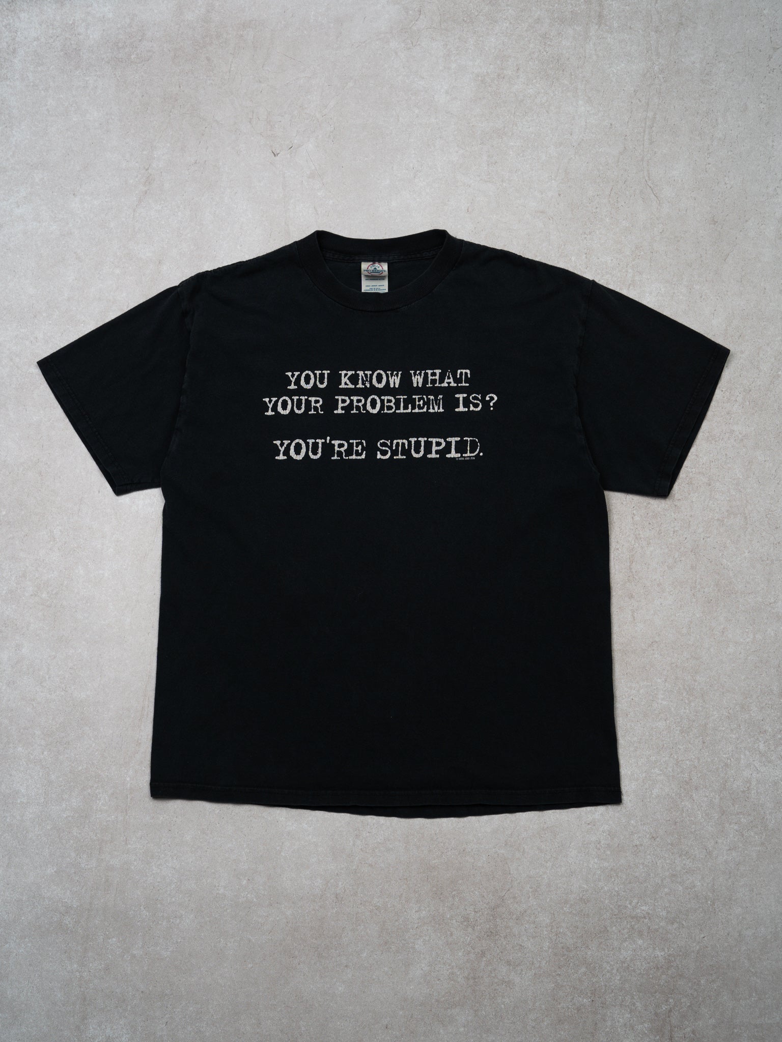 Vintage Black 90s 'You know what your problem is' Tee (M)