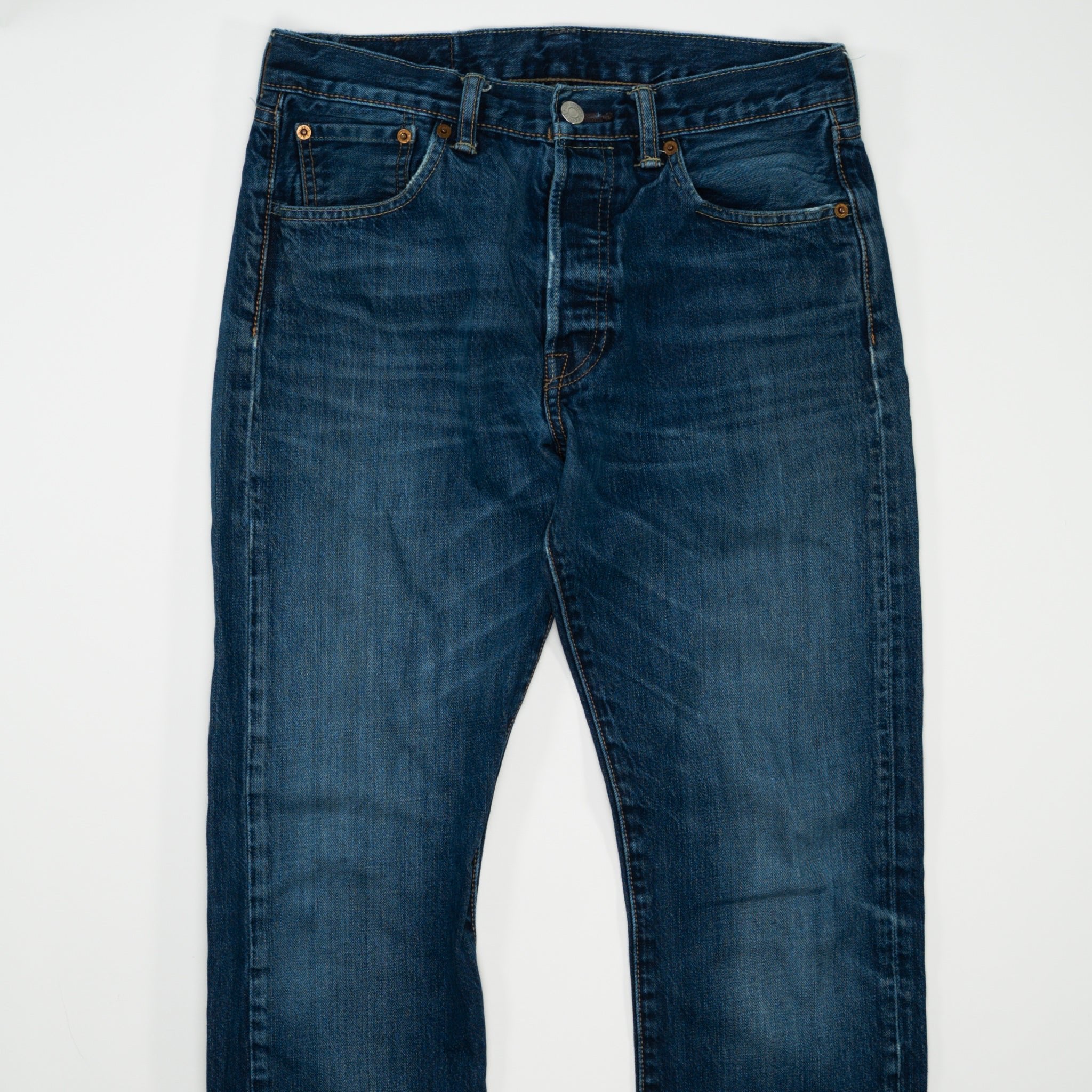 Vintage Dark Blue Levi 501 Straight Cut Jeans (30 x 30)