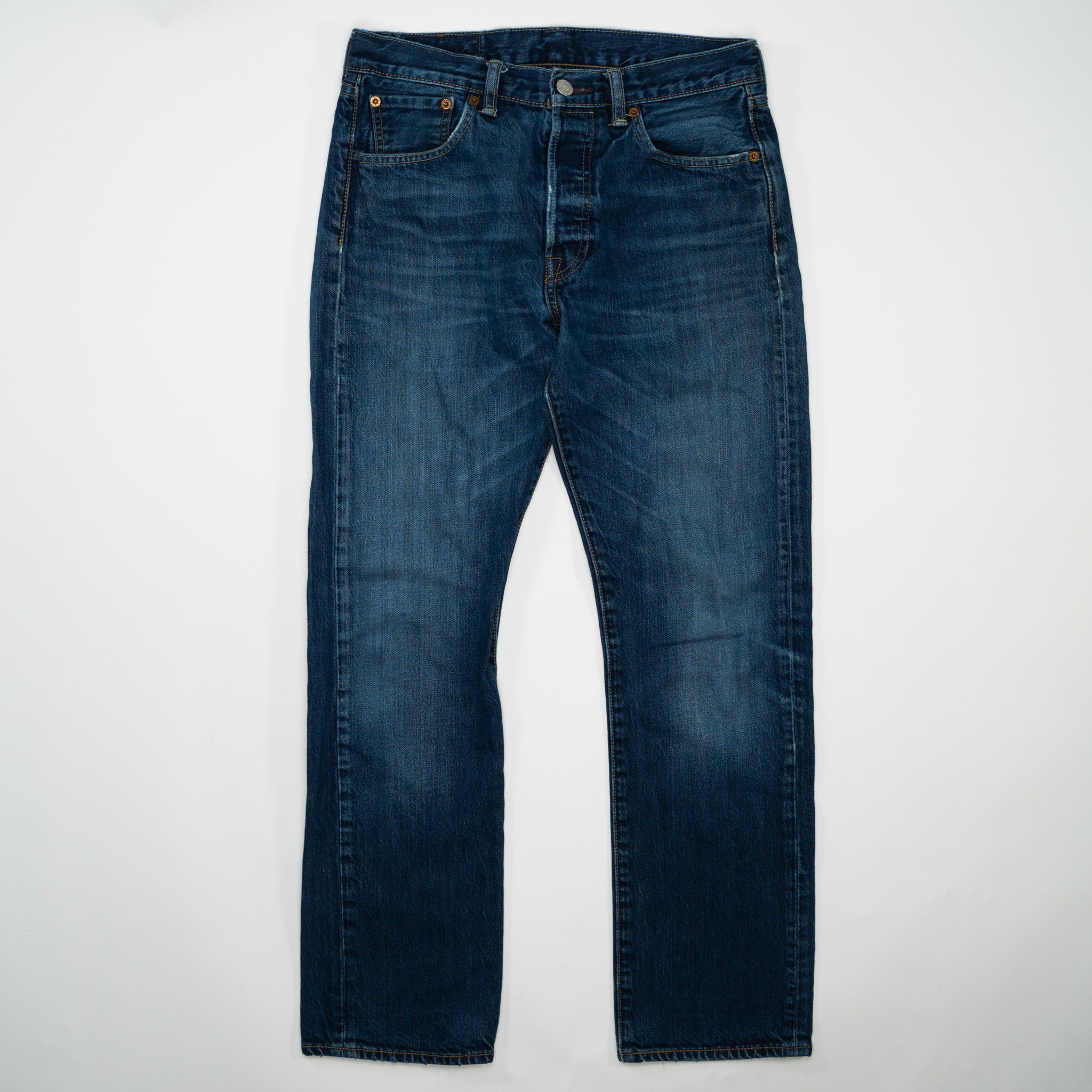 Vintage Dark Blue Levi 501 Straight Cut Jeans (30 x 30)