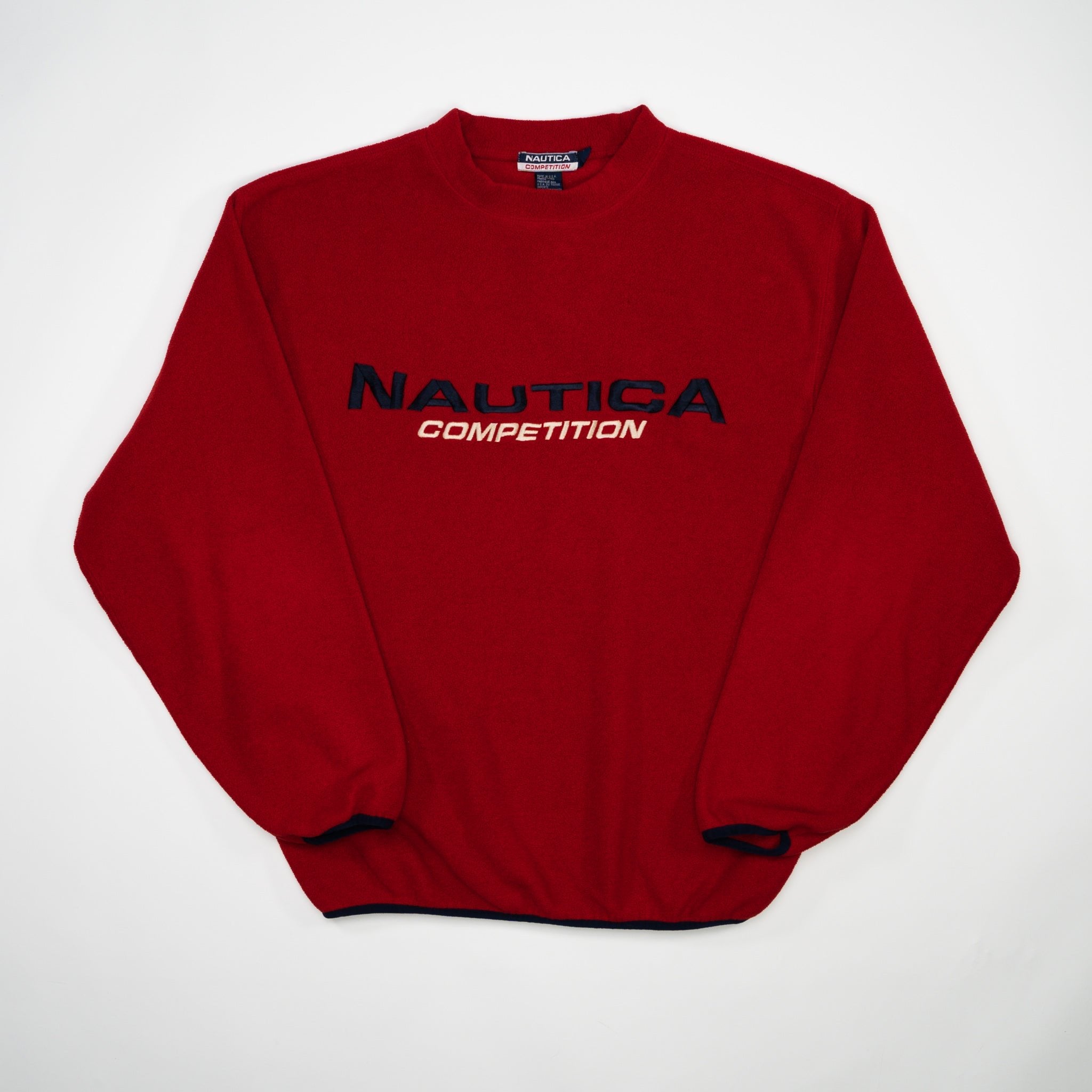 Vintage Red Nautica Competition Fleece Crewneck (L)