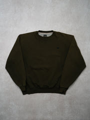 Vintage Army Green Champion 'C' Crewneck (XL)