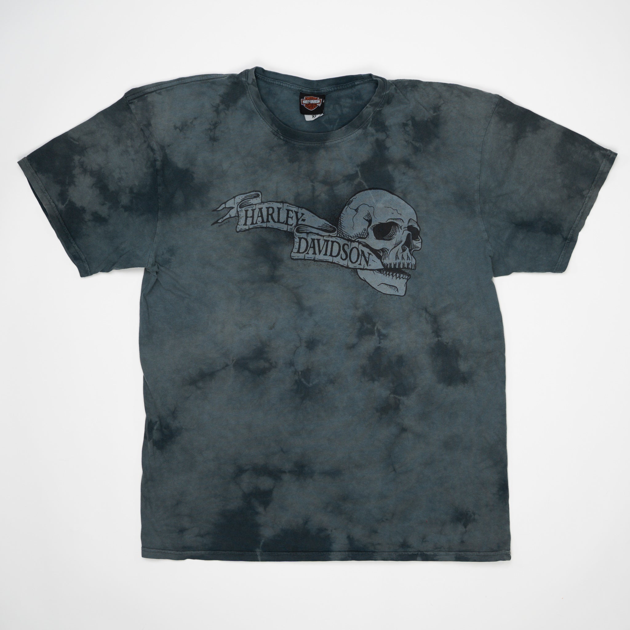 Vintage Grey Tie Dye Harley Davidson Ketchikan Tee (L) | Rebalance Vintage.