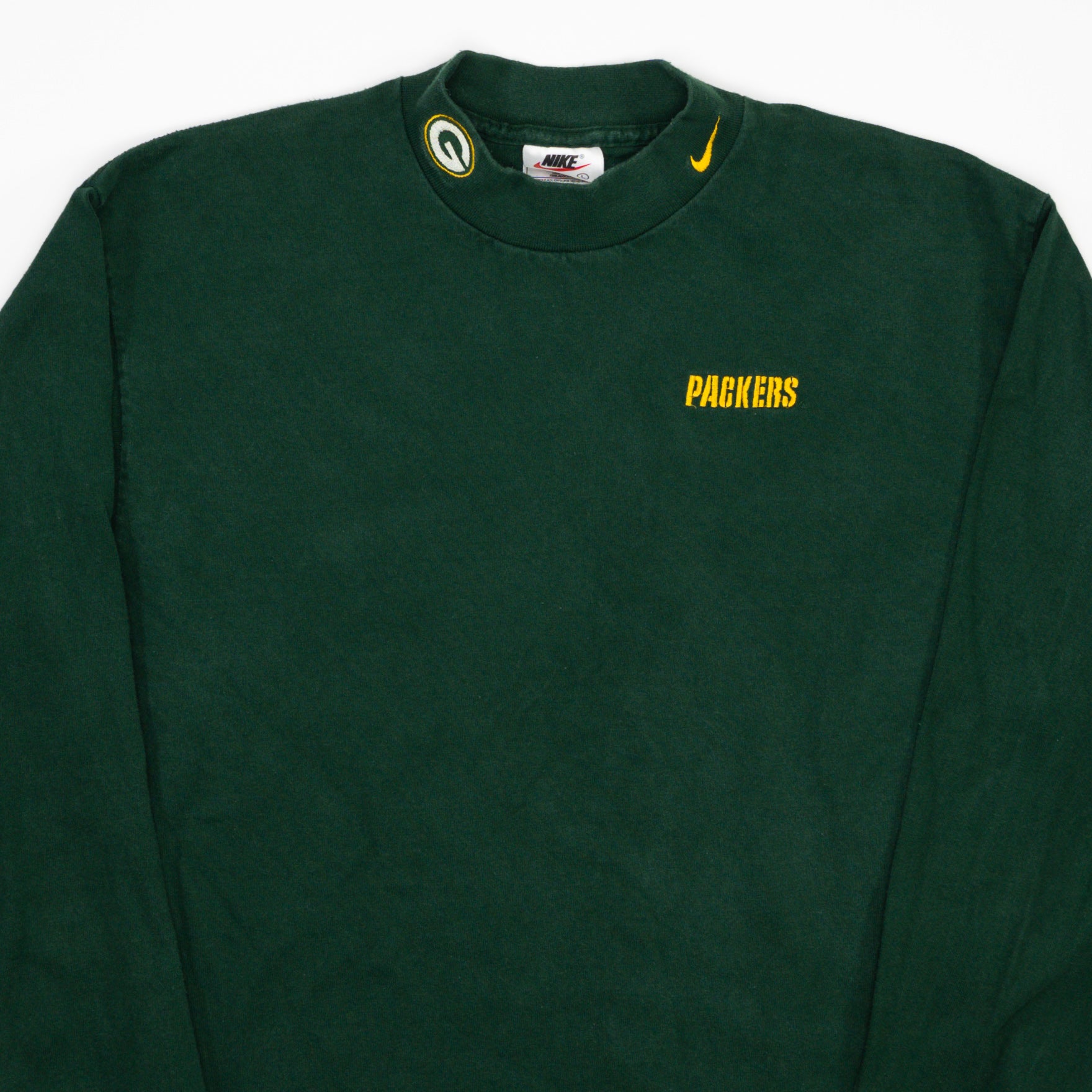Vintage 90s Green Packers x Nike Mock Neck (M)