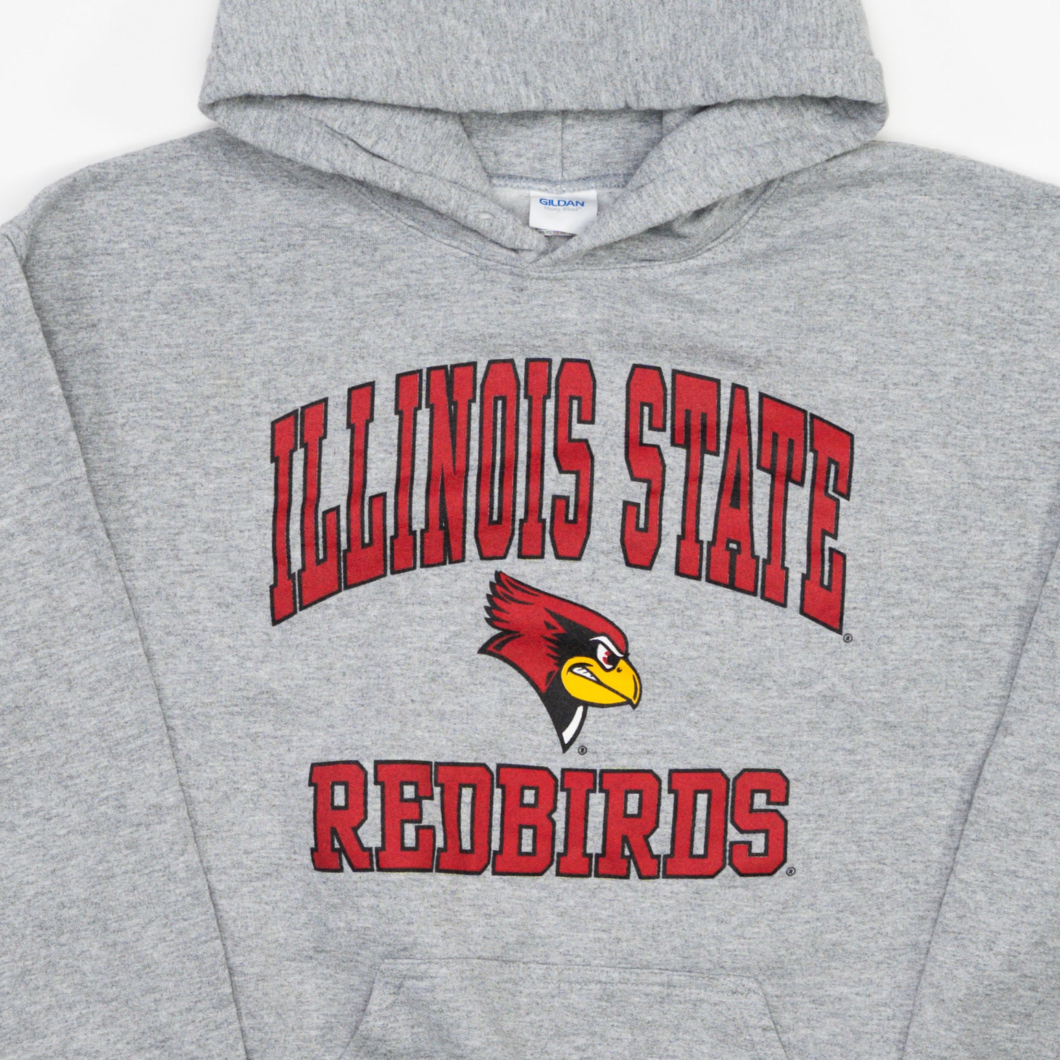Vintage 90s Grey Illinois State Red Birds Hoodie (M)
