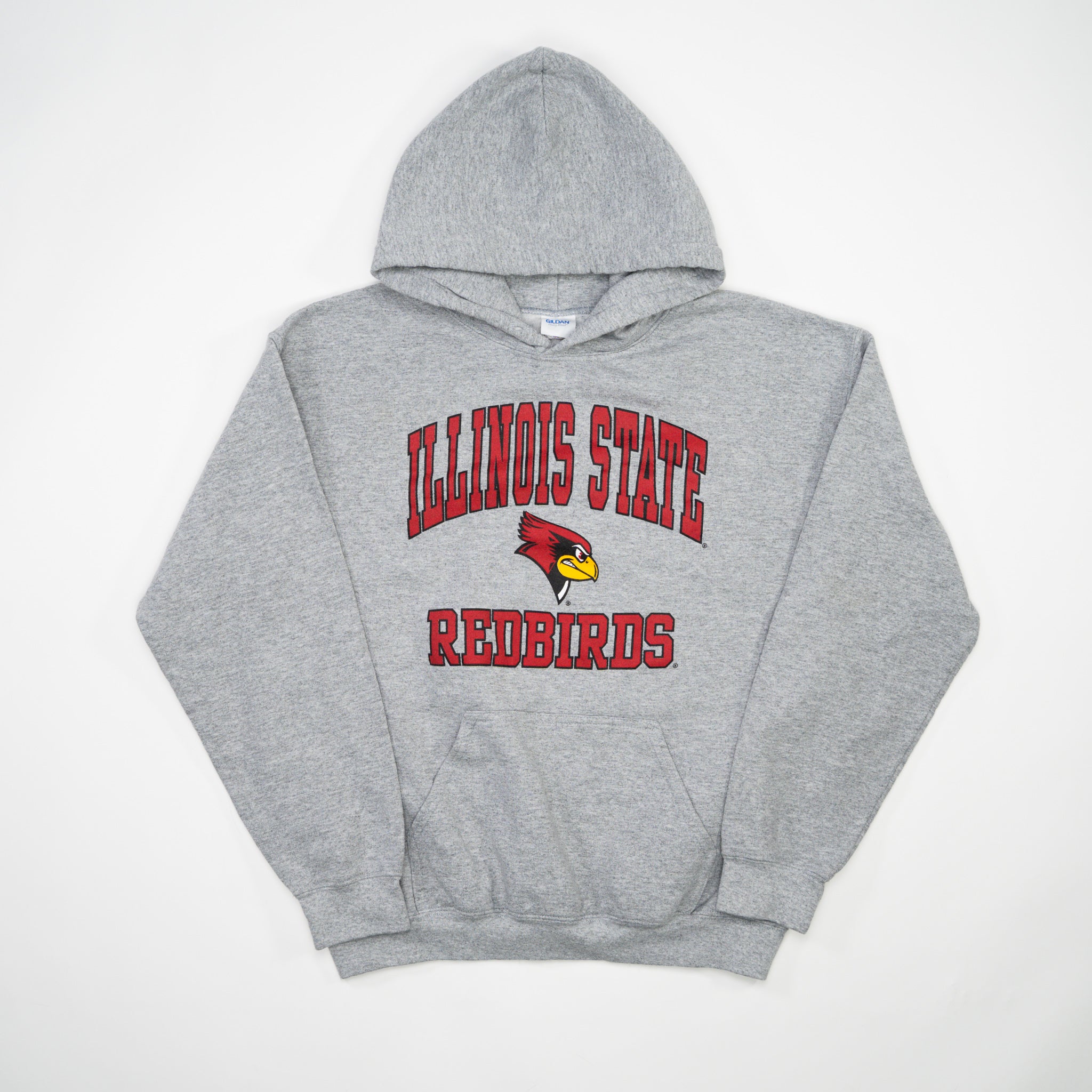Vintage 90s Grey Illinois State Red Birds Hoodie (M)