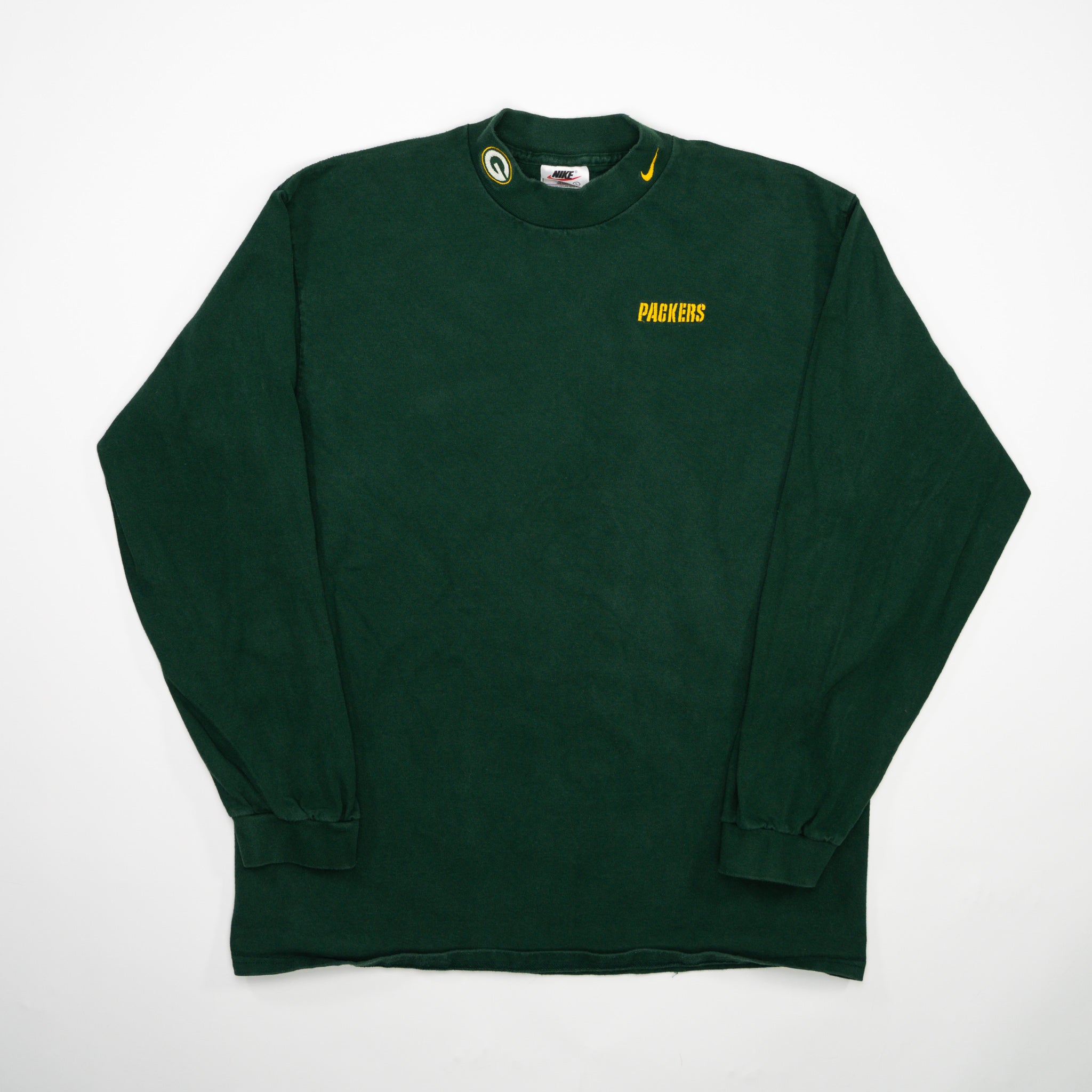 Vintage 90s Green Packers x Nike Mock Neck (M)