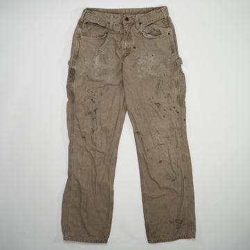 Vintage Beige Carhartt Paint Splash Cargo Pants (32 x 34) | Rebalance Vintage.