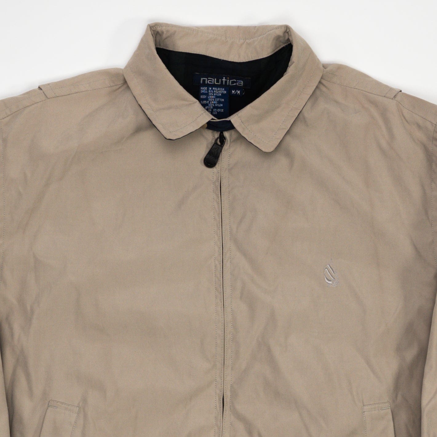 Vintage Beige Nautica Windbreaker Jacket (L) | Rebalance Vintage.