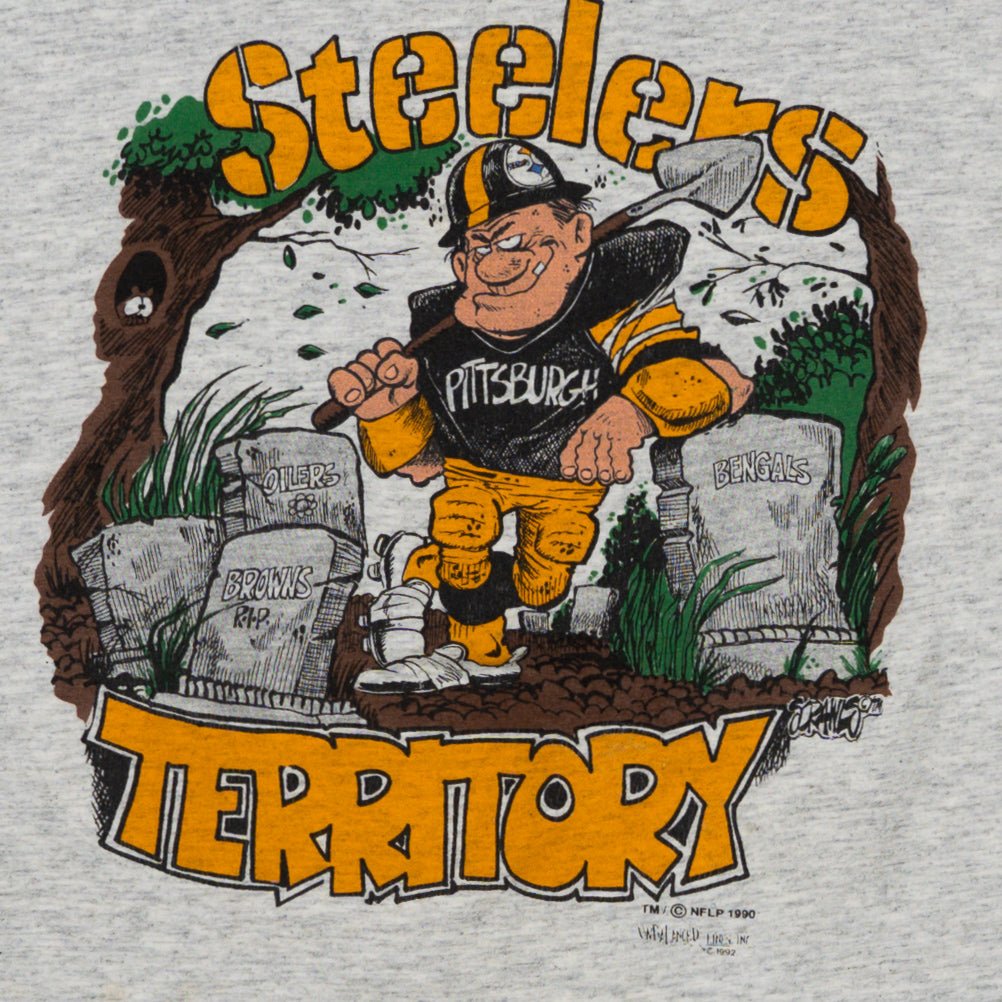 Vintage RARE '90 Steelers Territory Tee (M) | Rebalance Vintage.