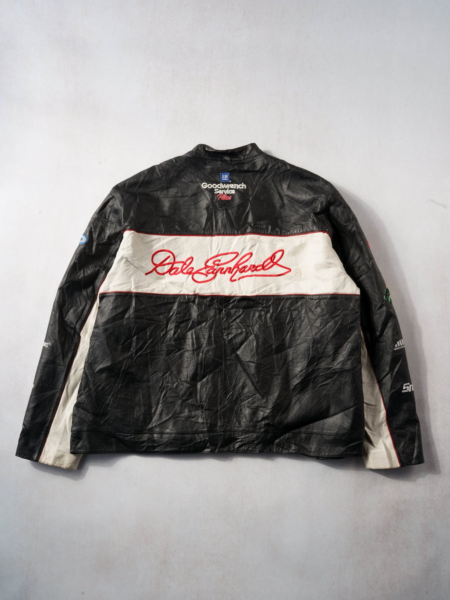 Vintage 90s Winston Cup Series 7 Time Champion #3 Dale Earnhardt Leather Jacket (XL)