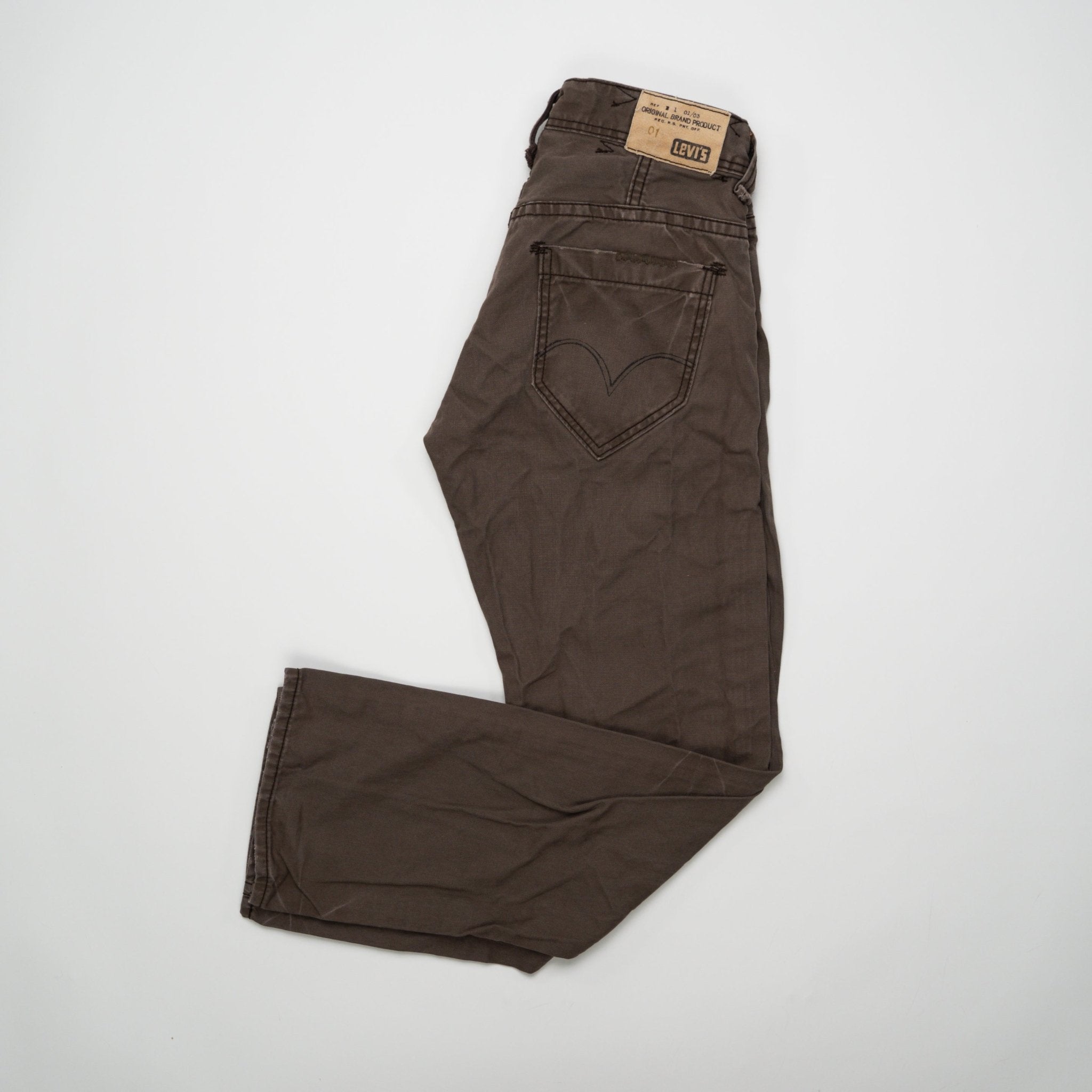 Vintage Brown Levi Straight Fit Original Jeans (30 x 32) | Rebalance Vintage.