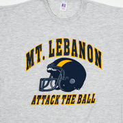 Vintage 90s Single Stitch Grey Mt. Lebanon Attack the Ball x Russell Athletic Tee (L)