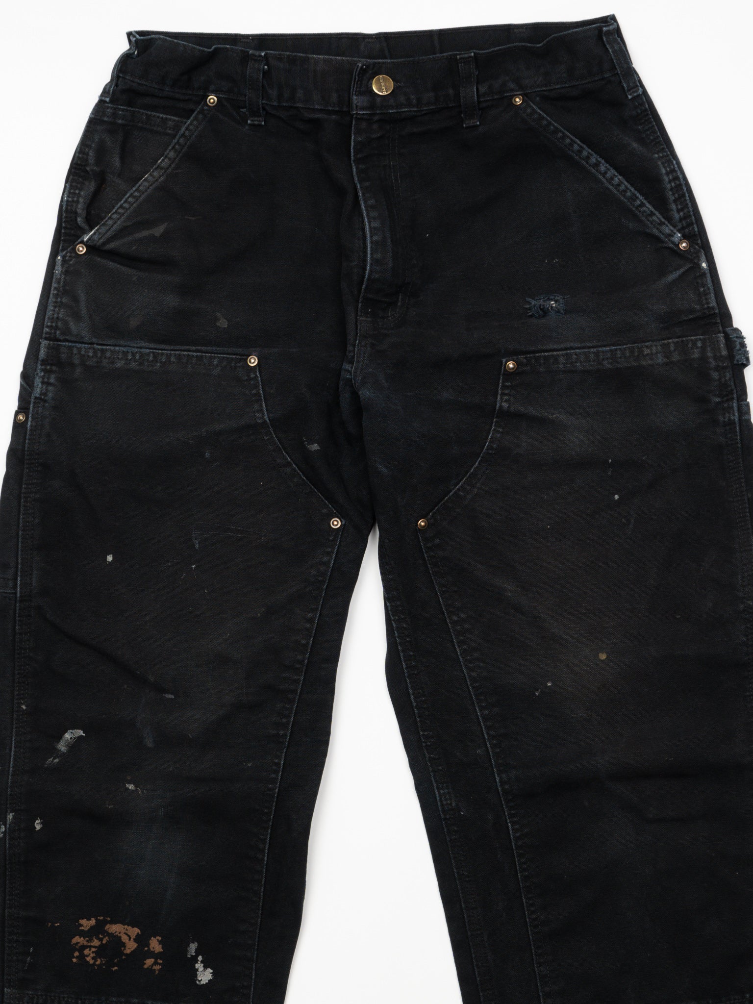 Vintage Black Carhartt Double Knee Cargo Pants (33 x 32)