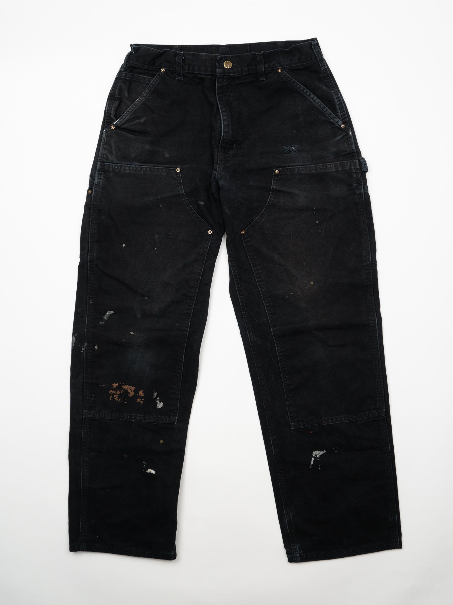 Vintage Black Carhartt Double Knee Cargo Pants (33 x 32)